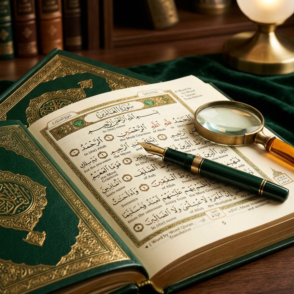 Word by word Quran translation and root word analysis online